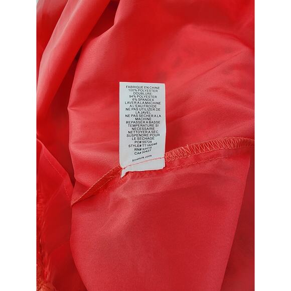 Trina Turk Neriah Coral Eyelet Lace Ruffle Mini Dress 2 - Picture 7 of 8